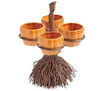 Yidueace Soporte para cuencos de Halloween | Soporte para cuencos de calabaza - Creativo Candy Bowl Halloween Party Favor Supplies para aperitivos, ensaladas, postres
