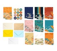 Yidueace Tarjetas De Reconocimiento Laboral | 10 Unidades de Tarjetas de Agradecimiento Laboral | Notas Motivadoras Papelería Divertida Con Sobres Para Personal Oficina En Casa Compañeros Equipo