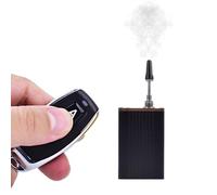 Yiduomile Máquina de humo de metal, mini máquina de humo para fotografía, fiestas y creación de atmósfera, generador de niebla duradero y portátil (metal negro)