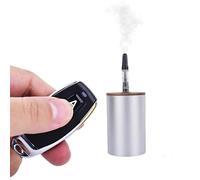 Yiduomile Mini máquina de humo para escenas fotográficas, dispositivo portátil de efecto niebla de metal con control remoto, perfecto para magia, cosplay y efectos especiales (metal blanco)