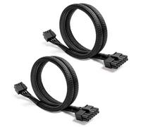 YieJoya 2 paquetes de cables PCIE para Be Quiet, PSU macho de 8 pines a PCIe de 8 pines (6+2) macho cable de alimentación para Be QuietModular Power Supply