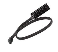 YieJoya Buje de ventilador PWM de 4 pines, conector de 4 pines para ventilador de CPU, divisor de cable de alimentación de ventilador de 4 pines y 3 pines para 12 V (5 vías).