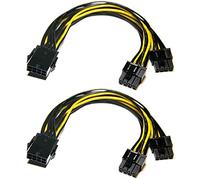 YieJoya Cable de la tarjeta gráfica,2 paquetes de 8 pines a doble PCIe 8 pines (6 + 2) de la tarjeta gráfica PCI Express adaptador de alimentación GPU VGA Minería Video Card Cable convertidor