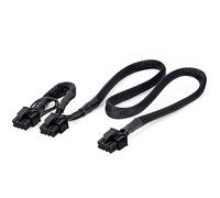 YieJoya Cable PCIE para Corsair, Cable de alimentación de 8 Pines Macho a Doble PCIe 8 Pines (6+2) Macho para la Fuente de alimentación Modular Corsair Serie RM/HX/CX-M (63cm+23cm)