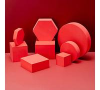 Yiemoge Juego de 8 accesorios geométricos para fotos, accesorios de fondo de fotografía de espuma dura para productos, manualidades, lápiz labial, joyas, cosméticos, herramientas de maquillaje