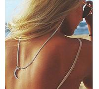 Yienate Boho Cadenas de gafas con colgante de luna de diamantes de imitación antideslizante para gafas accesorios de gafas retenedor correa retención para gafas de sol para mujeres y niñas (plata)