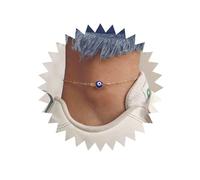 Yienate Boho Evil Eye Tobillera Pulsera Ojo Azul Colgante Tobillo Cadena Oro Pie Cadena Minimalista Verano Playa Tobillera Pie Joyería Regalos para Mujeres Niñas