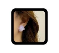 Yienate Boho Pendientes Flores Acrílico Colorido Resina Flor Espárrago Novia Pendiente Plumeria Pétalos Florales Pendientes Declaración Dopamina Feliz Verano Pendiente Florales Joyas Para Mujeres