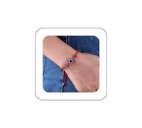 Yienate Mal De Ojo Encanto Pulsera Vintage Unisex Cuerda Roja Pulsera Cábala Ajustable Cuerda Roja Pulsera Pacífica Protección Amuleto Suerte Pulsera Para Mujeres Hombres Niños Y Niñas（3eyes）