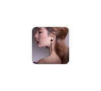 Yienate Negro Largo Borla Pendientes Vintage - Studs con Flecos Cadena Colgante Gota - Único Geométrico Ronda Stud Joyería Para Mujeres