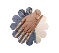 Yienate Paquete De 1 Gothic Antigua Pulsera Reina Bruja Dedo Uñas Punta Garra Pulsera Oro Boho Danza Vientre Traje Mano Cadena Esclavos Círculo Pulsera India Gitana Arnés Pulsera Joyería Para Mujeres