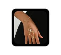 Yienate Pulsera de cristal gótico Pulsera de araña Vintage arañas de la cadena de la cadena anillo de dedo arañas esclavas arneses de mano pulseras de la amistad joyas para mujeres