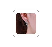 Yienate Punk Serpiente Pendiente Gota Plata Pequeña Serpiente Pendiente Perno Prisionero Serpiente Vendimia Cuelgan Pendiente Gótico Declaración Animal Cobra Pendientes Gota Joyería Para Mujeres