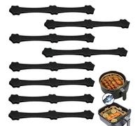 Yieson Imanes Freidora de Aire, 12.5 cm Largo, Libre BPA, Antideslizante y Resistente al Calor, para Accesorios de Papel de Horno, para Ninja Cosori Philips Preventers (12 Piezas, Negro)