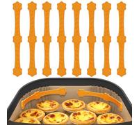 Yieson Imanes Freidora de Aire, 12.5 cm Largo, Libre BPA, Antideslizante y Resistente al Calor, para Accesorios de Papel de Horno, para Ninja Cosori Philips Preventers (12 Piezas, Naranja)