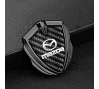 YIFANFENGSHUN 2 Piezas Metal Pegatinas Coche para Mazda 6 II Hatchback (GH) 2010-2012, 3D Adhesivos Decorativos Trasero del Maletero Emblema Accesorios Decorativos para Coches,Black