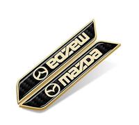 YIFANFENGSHUN 2 Piezas Metal Pegatinas Coche para Mazda 6 III Sedan (GJ) 2015-2017, 3D Adhesivos Decorativos Trasero del Maletero Emblema Accesorios Decorativos para Coches,Gold
