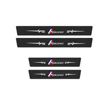 YIFANFENGSHUN 4 Piezas Coche Fibra Carbono Umbral Puerta Tiras de Umbral para DS 7 2022-, Coche Tiras Decoración Pedales Bienvenida Auto Accesorio