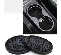 YIFANFENGSUN 2 Piezas Posavasos para Coche para Cupra TAVASCAN AB 2024, Posavasos de Antideslizante Silicona para Coche Accesorios Interiores,Black