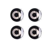 YIFANFENGSUN 4 Piezas Pegatinas para Tapacubos para Smart Fortwo Forfour 450 451 453 58mm, Rueda Centro Tapacubos Coche Pegatinas Tapas de Cubos Tapas de Cubierta,A