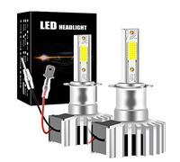 yifengshun - Bombilla LED H3, 60 W, Faros para Coche y Motocicleta, 6500 K, Extremadamente Luminosa, COB Chips, conversión de Bombilla lejos/Cerca de Haz LED, 2 Bombillas