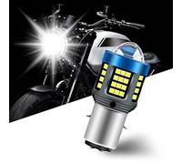 yifengshun H6 Bombilla LED Para Faros De Moto BA20D 1200LM Xenón Blanco Super Brillante 6000K Para La Motocicleta LED Bombilla De Luz Alta Y Baja Plug And Play 12-80V 1Pcs