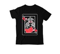 Yifinomi Camiseta Queen of Book Lover con cuello en V y estampado gráfico clásico para mujer y hombre, Negro-1, S