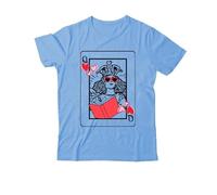 Yifinomi Camiseta Queen of Book Lover con cuello en V y estampado gráfico clásico para mujer y hombre, Azul cielo-1, XL
