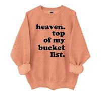 Yifinomi Heaven Top Of My Bucket List - Sudadera con capucha, Heaven Top Of My Bucket List Christian Faith Shirt, Hami naranja, L