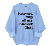 Yifinomi Heaven Top Of My Bucket List - Sudadera con capucha, Heaven Top Of My Bucket List Christian Faith Shirt, azul celeste, XXL