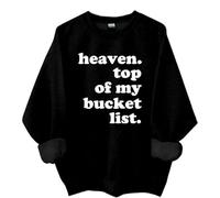 Yifinomi Heaven Top Of My Bucket List - Sudadera con capucha, Heaven Top Of My Bucket List Christian Faith Shirt, Negro, L