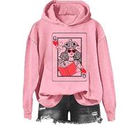 Yifinomi Sudadera y sudadera con capucha Queen Of Book Lover, camisa Queen Of Book, Rosa-1., L