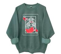 Yifinomi Sudadera y sudadera con capucha Queen Of Book Lover, camisa Queen Of Book, verde, M