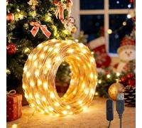 YIFMOO Cadena de luces LED USB, 5 m, 50 LED, resistente al agua, con interruptor, micro alambre de cobre, cadena de luces para exterior e interior, para manualidades, Navidad, habitaciones, fiestas,