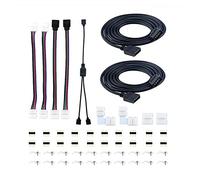 Yige Store - Tira de conexión L-ED 5050 de 4 pines de 10 mm, hebilla sin soldadura, RGB, L-ED, tira de luz, kit de conector L-ED, 51 unidades