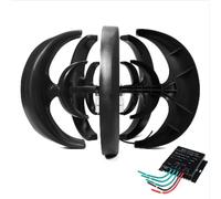 YIGECHENXIN 12v, Generador Eólico de 5 Aspas con Linterna 3000W AC 12V 24V 48V, Kit de Generador Eólico de Eje Vertical con Controlador para Hogar, Barco y Marina