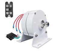 YIGECHENXIN 220v, Generador de Imán Permanente sin Engranajes 12V/24V/48V/220V de Baja RPM para Turbina Eólica y Sistema de Energía Solar con Controlador de Carga MPPT (10000W)