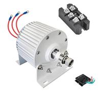 YIGECHENXIN 220v, Generador de imán Permanente sin Engranajes de 12000W 500 RPM, Dinamo magnética de Corriente alterna y Continua 12V-220V, Equipado con Controlador y rectificador