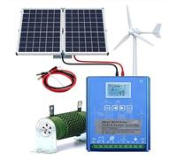 YIGECHENXIN 24v, Controlador de Carga híbrido de 1000W eólica 1000W Solar MPPT, regulador automático 12/24V/48V/220V con Resistencia de Descarga y cableado, Apto para Paneles solares