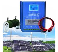 YIGECHENXIN 24v, Controlador de Carga Híbrido Eólico Solar MPPT 3000W 12V 24V 48V 220V Regulador de Energía Inteligente para Turbina Eólica y Kit de Panel Solar