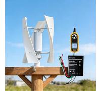 YIGECHENXIN 24v, Turbinas Eólicas Verticales de Eje 1000W-10000W Kit de Motor Generador 12V/24V/48V/220V, para Sistema Híbrido Eólico Solar (con Controlador de Carga)
