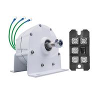 YIGECHENXIN Generador de imán Permanente de 3000 W Alternador magnético 50Hz 12V 24V 48V 220V con rectificador Motor trifásico sin Engranajes Adecuado para turbinas hidráulicas/eólicas,12v