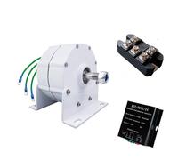YIGECHENXIN Generador de imán Permanente sin Engranajes de 12V 24V 48V, alternador AC de Baja Velocidad de 12000W con Base, Uso para turbina eólica y turbina de Agua (Blanco),220v