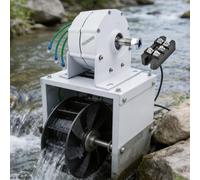 YIGECHENXIN Generador de imanes permanentes trifásico de 10000W 600RPM, 50Hz DC/AC 12V 24V 48V para turbina eólica, para conservación de Agua y energía eólica (con Base),12v