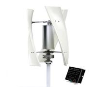 YIGECHENXIN Generador solar portátil de 48 V, 3 aspas, 5000 W, turbina eólica vertical, 12 V, 24 V, 48 V, generador de energía eólica de techo con controlador MPPT (blanco)