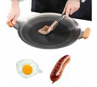 YIGECHENXIN Hogar Multifuncional Cocina De Inducción Sartén Pequeña Parrilla Portátil De Acero Inoxidable con Función De Preservación del Calor 34-38 Cm,34cm