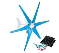 YIGECHENXIN Kit de Generador de Turbina Eólica Silenciosa 1000W-5000W 220V, Turbina Eólica Residencial de Baja Velocidad de Viento 12V 24V 48V con Controlador, Adecuada para Granjas y Barcos,24V