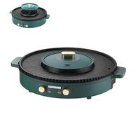 YIGECHENXIN Olla Caliente de Barbacoa Horno Eléctrico Integrado para Barbacoa, Sartén para Hornear en Casa Interior Control de Temperatura por Secciones Fácil de Limpiar Adecuado para Asar