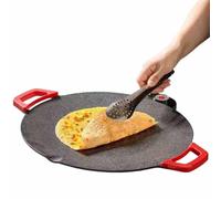 YIGECHENXIN Plancha eléctrica Antiadherente de 800 W con Control de Temperatura, 40 cm Multifuncional para Barbacoa de Interior Incluye trípode metálico Ideal para cocinar filetes y Huevos,36cm