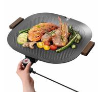 YIGECHENXIN Sartén eléctrica doméstica sin Humo de 1500 W y 220 V con trípode Plegable. Freidora de Huevos Antiadherente 5 en 1 para Interiores y Exteriores.